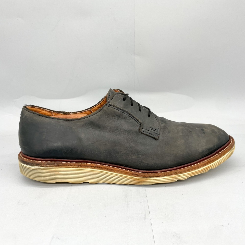 Allen Edmonds Men 12 D Cove Drive Derby Shoes Gray Leather Wedge Sole Oxfords